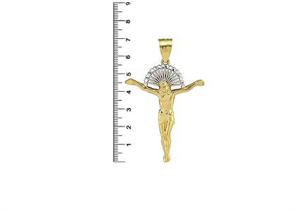 Two Tone Plated Jesus Christ Religious Pendant